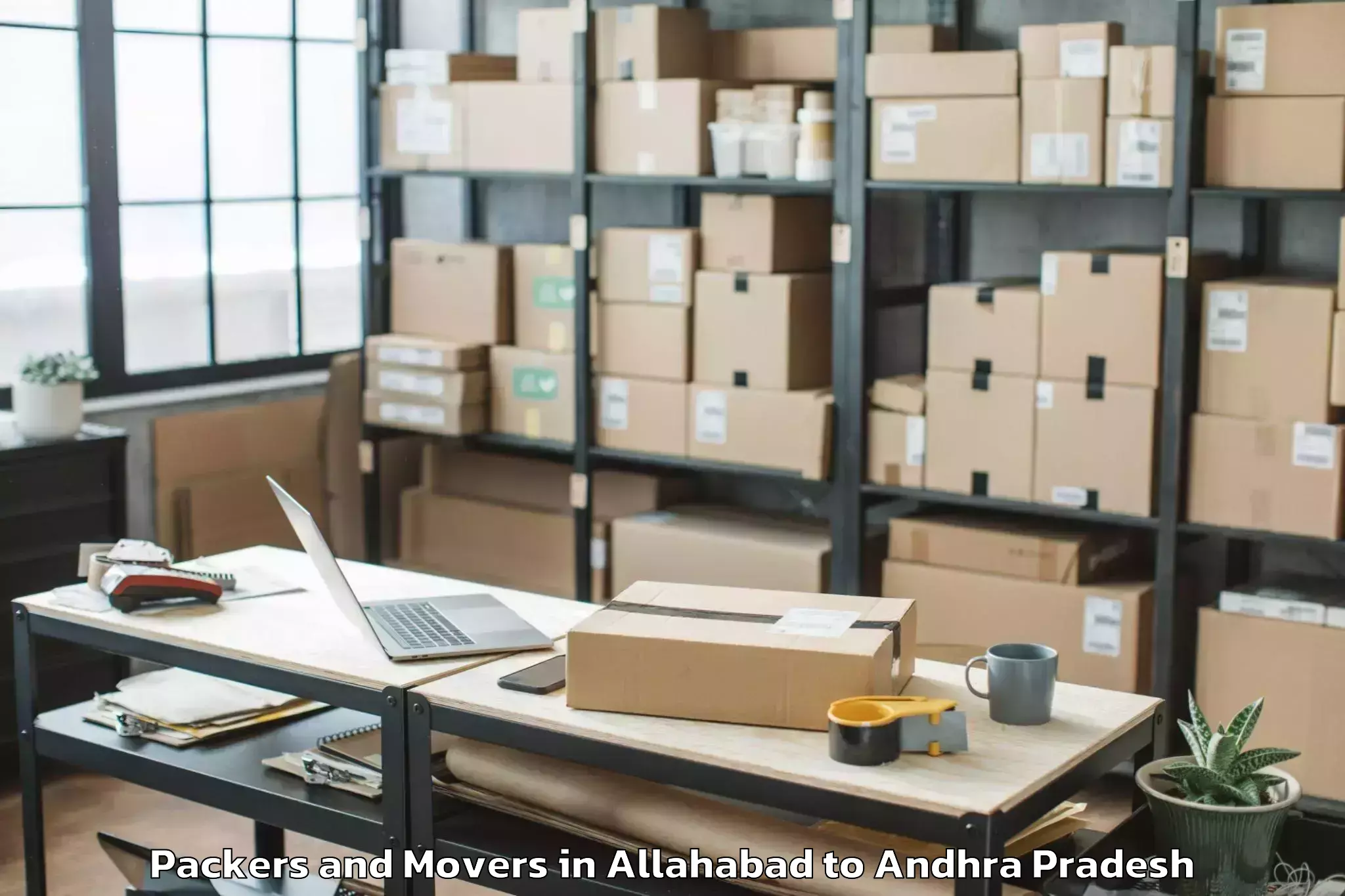 Affordable Allahabad to Konakanamitla Packers And Movers